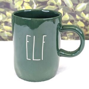 Rae Dunn ELF Green Ceramic Mug